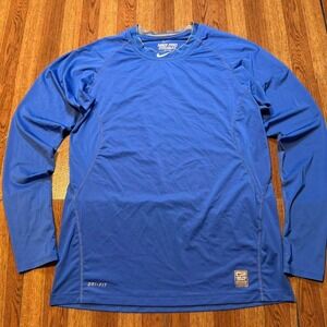 Nike Pro Combat Blue Dri-Fit Retro Sportswear Compression Shirt Medium
